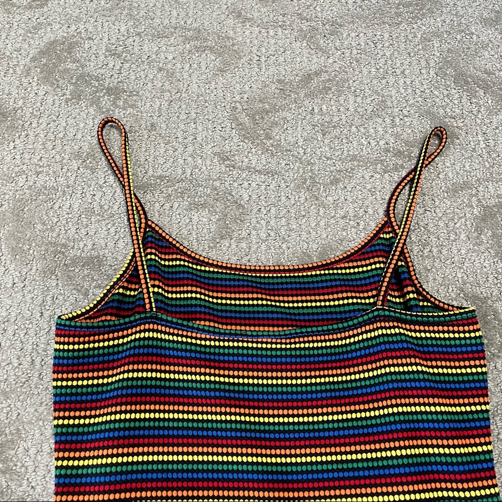 NWOT Women's Zumiez Rainbow Bodycon Dress size Small in Black & Rainbow - Picture 5 of 6